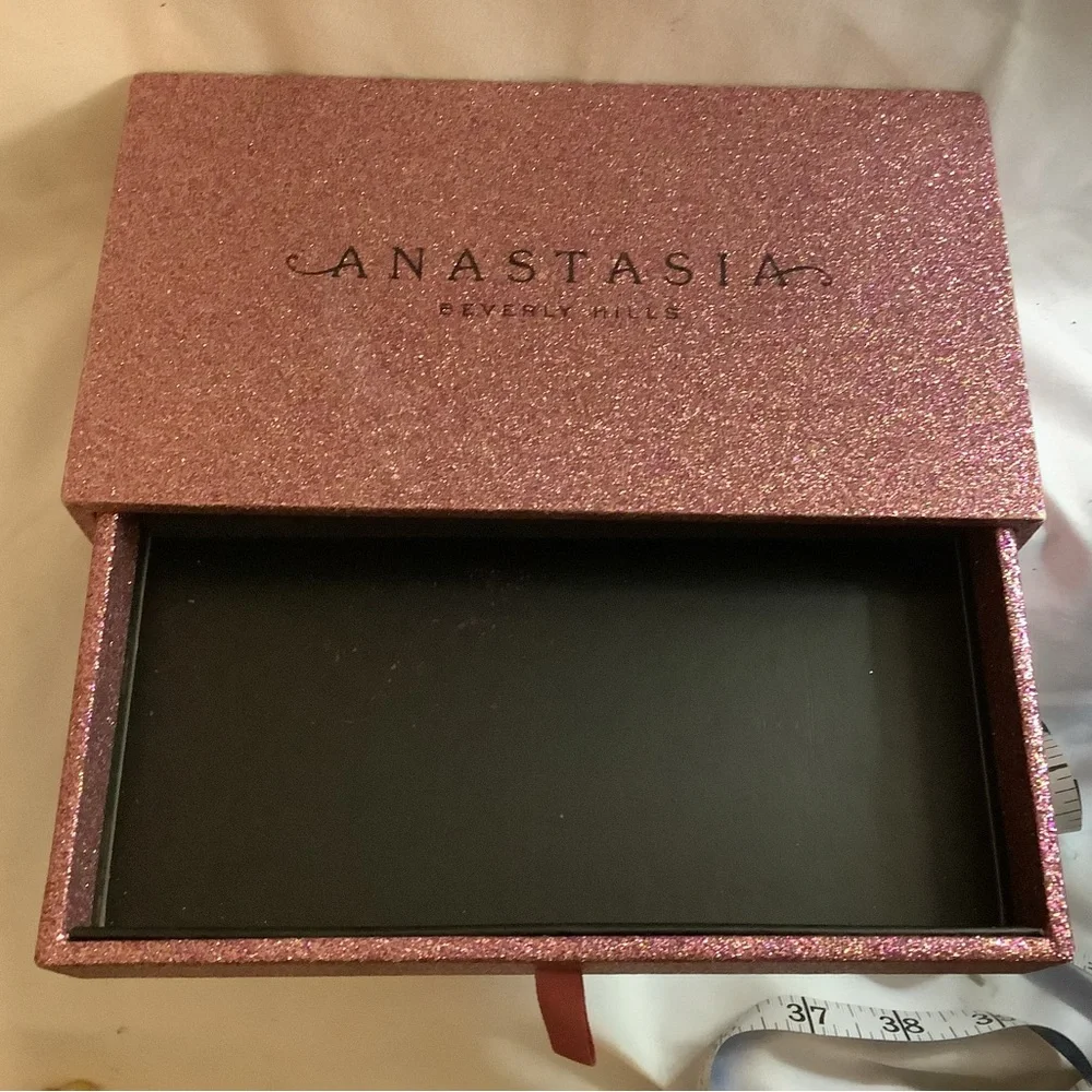 Anastasia Beverly Hills Sparkling Pink Empty Makeup Box 8”x2.5”x4.5”